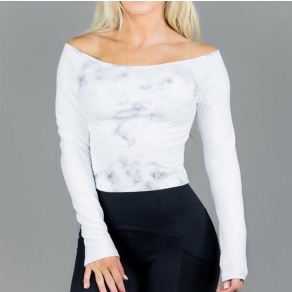 BuffBunny Cassandra Long Sleeve Top in Marble